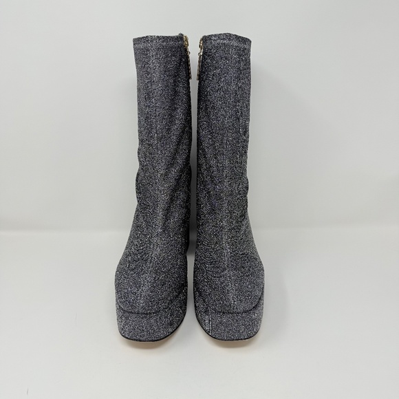 New Larroude Dolly Stretch Boot in Silver Sz US 8 - Picture 6 of 11
